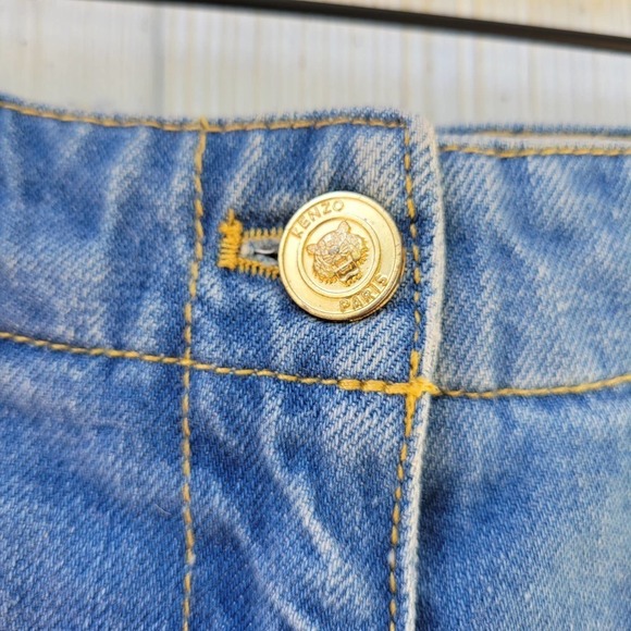 Kenzo Paris‎ Denim Patch Mini Skirt Size 34/XS - Picture 7 of 11